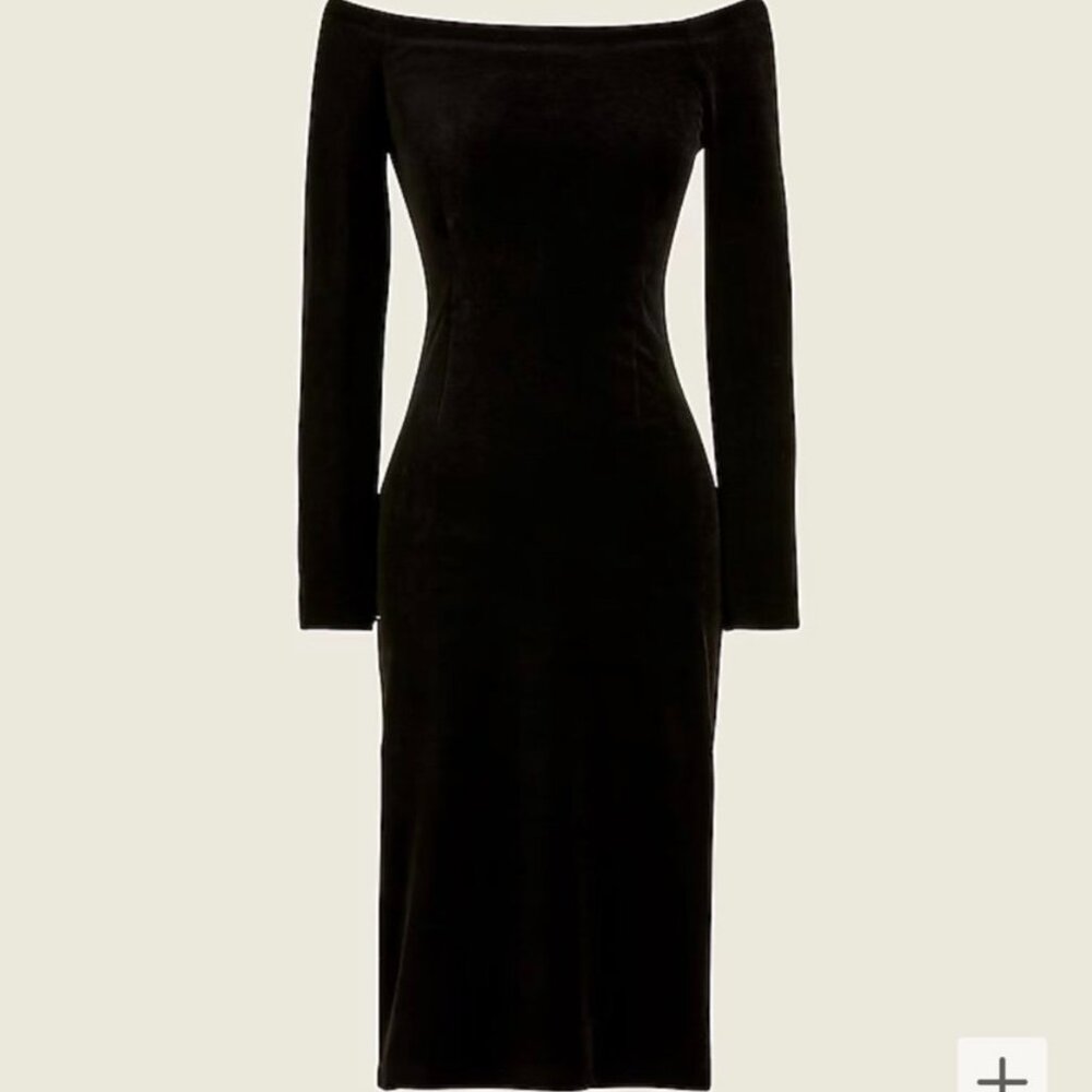 Off-the-shoulder Italian velvet J.Crew dress (12)